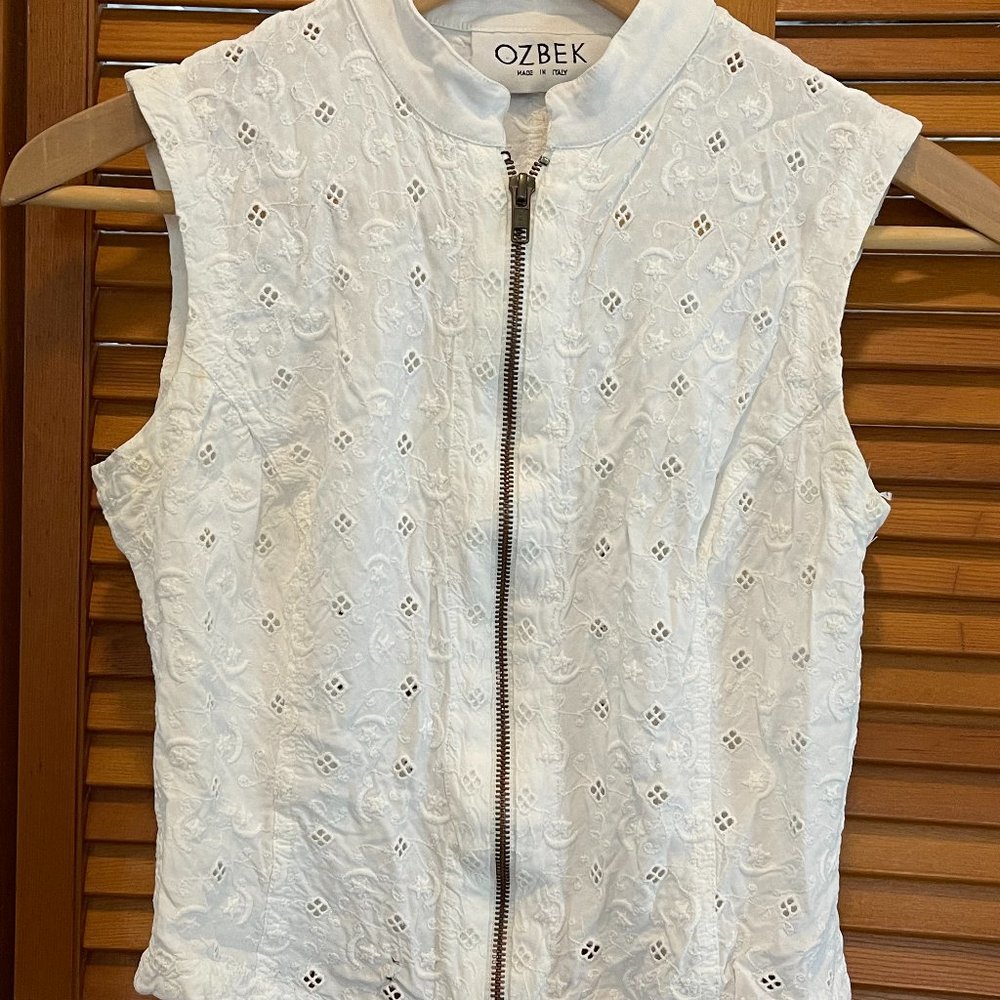 Rare Vintage Ozbek eyelet Vest